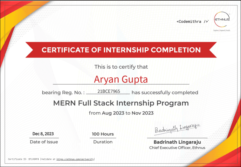 MERN Stack Certification